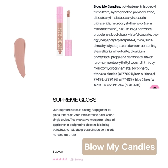 Jeffree Star Other - Jeffree Star Supreme Gloss in "Blow My Candles"